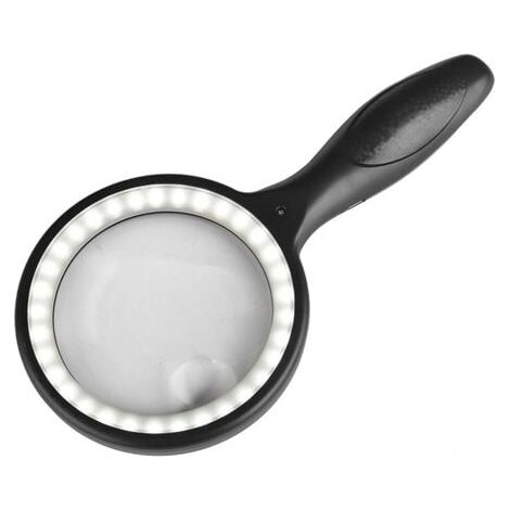 Lupe, Leselupe 30X 60X, Lupe mit 33 LED-Lichtern, LED-Lupe, Leselupe für ältere Menschen, wiederaufladbare USB-Lupe (1/5)