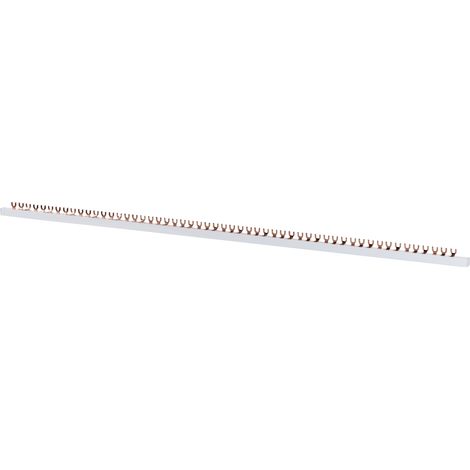 Barre de pontage cuivre type U - 3 pôles - 63A - 1000mm - Blanc (1/4)