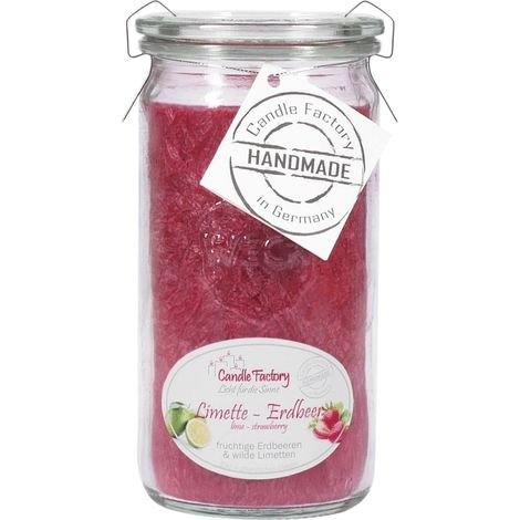 Candle Factory Mini Jumbo Limette-Erdbeer Duftkerze Dekokerze 307157 (1/5)