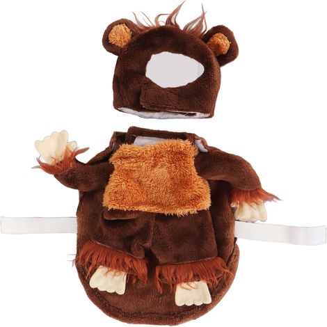 Costume de vacances pour animaux de compagnie, singe drôle, Cosplay, vêtements pour chien, tenue de chat en peluche douce et respirante avec couvre-chef mignon pour l'intérieur et l'extérieur XL (1/5)