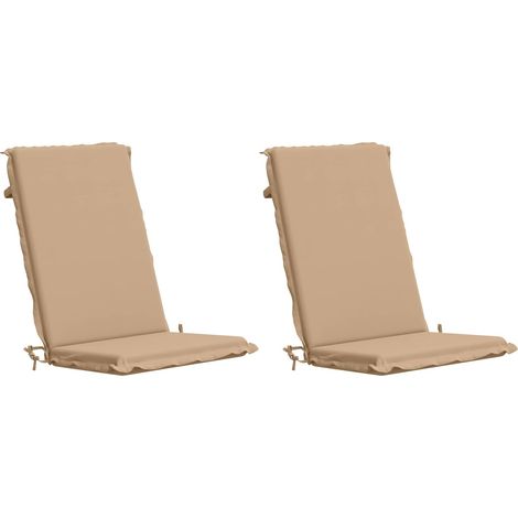High Back Chair Cushion GEMERT 2 pcs 100% Polyester Sand vidaXL