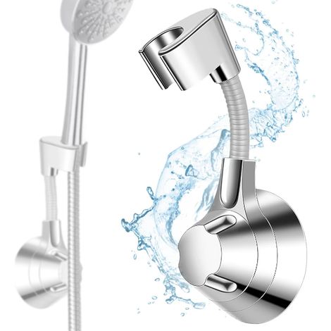 CCYKXA Shower Head Holder No Drilling, Shower Head Bracket, Wall Mounted Shower Head Holder Load Up to 5 kg, Shower Bracket, for Shower Head Bathroom Shower Head (1/4)
