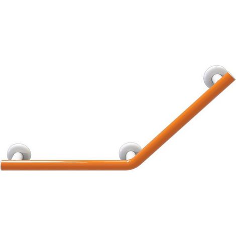 Maniglia cm 40x40 45 gradi color arancio, per bagni disabili ed anziani. goman (1/3)