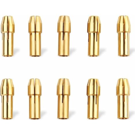 10Pcs 4.8MM Mandrin de Serrage en Laiton Tige Mandrins de Précision en Laiton Mini Collet Mandrin Mandrin Serrage à Pince 0.5mm/0.8mm/1.0mm/1.2mm/1.5mm/1.8mm/2.0mm/2.4mm/3.0mm/3.2mm (1/5)