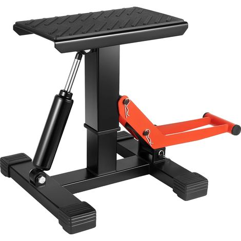 Soporte hidráulico para motocicleta, altura regulable de 25 a 35 cm, altura de elevación regulable de 33 a 40 cm, capacidad de carga de 400 kg, construcción de acero, compatible con diversas motocicle (1/5)