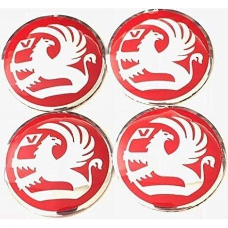 Enjoliveurs de roue rouges Vauxhall 60 mm. lot de 4. pour Insignia. Corsa. Meriva. Vectra (1/3)