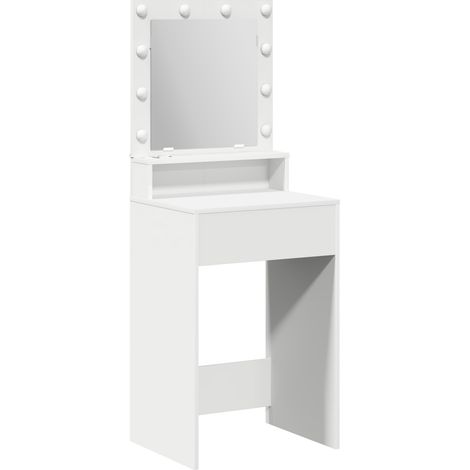 Coiffeuse,Table de maquillage avec étagère Blanc 50 x 41 x 135 cm Bois d'ingénierie CFW582477 (1/5)
