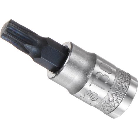 Douille Torx, entraînement 1/4" x T30 en acier S2, douille à étoile Torx à choc, adaptateur de douille pour tournevis - Applications : pour le serrage de vis, 1 pièce (1/5)