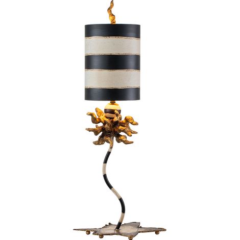 Elstead Dominique - 1 lampe de table lumineuse feuille d'or, E27 (1/5)
