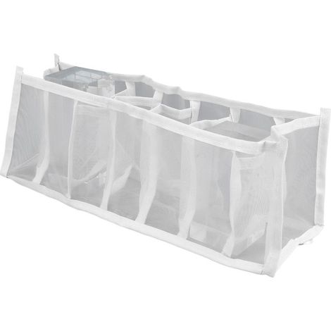 Atmungsaktive und faltbare Aufbewahrungsbox für Unterwäsche mit mehreren Fächern für BHs und Socken (7 Fächer). (1/5)