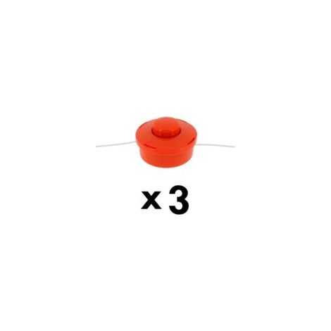 Tête de débroussailleuse Lot de 3 têtes fils pour débroussailleuse et multifonction 4 en 1 (1/5)
