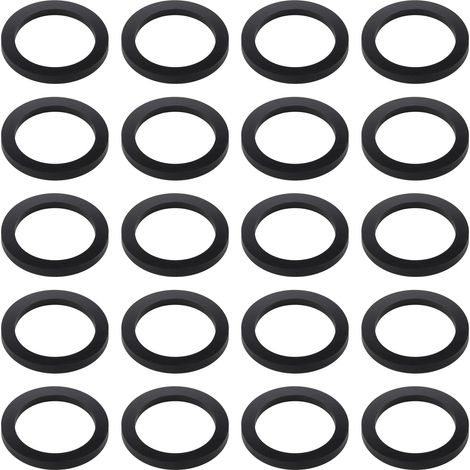 Lot de 20 rondelles plates en caoutchouc noir 32 mm de diamètre extérieur 24 mm ID 3 mm d'épaisseur Rondelles plates M24 pour robinet de tuyau d'eau Boulon (1/5)