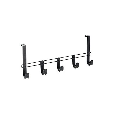 APPENDIABITI PER PORTA CON 5 GANCI METALTEX LAVA NERO OPACO (1/3)