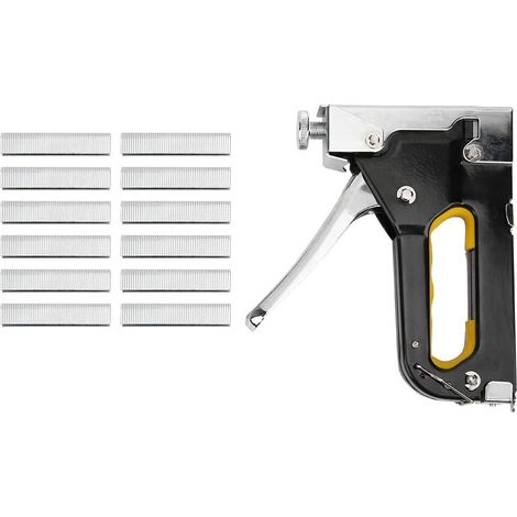 Agrafeuse manuelle pour cloueur, accessoire de matériel pour outil de clouage manuel, acier allié noir à 3 usages (1/5)