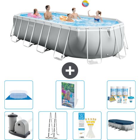 Prism Frame Pool Oval - 610x305x122 cm - 8-teilig S599
