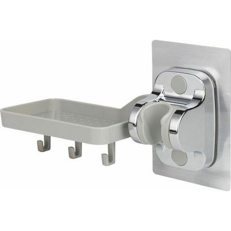 Support de douche à main Support de pommeau de douche sans perçage Support de douche à main adhésif fort Angle réglable, multifonctionnel,1pcs (1/5)