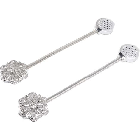Kristallmagnetische Gardinenclips aus Edelstahl, elegante florale Gardinenclips für Wohn- und Schlafzimmer (1/5)