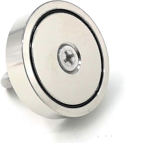 Aimant néodyme ultra-puissant 120 kg - Aimants puissants - Idéal pour la pêche à l'aimant - 60 mm avec œillet néodyme - Livraison gratuite (1/3)
