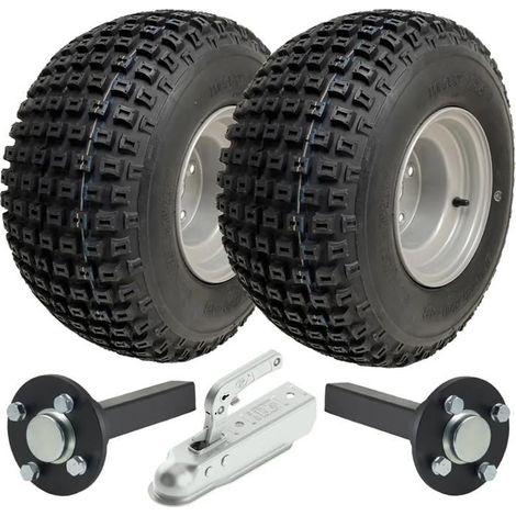 Kit de remolque ATV - PARNELLS - 18x9.50-8 - 2 ruedas - Acero prensado - 204 kg de carga máx.