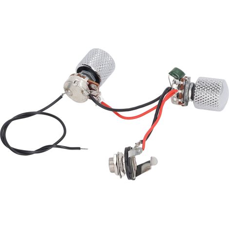 Kit de connexion pour guitare électrique A500K B500K avec interrupteur et boutons antidérapants, câblage silencieux. (1/5)