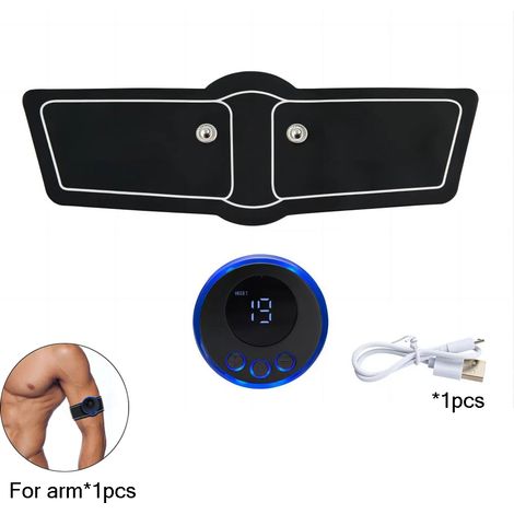 Elektrisches Muskelstimulationsgerät (EMS) für den Bauchbereich, Muskelaufbaugerät, USB-Massage- und Fitnessgerät für Bauch und Hüften, zur Gewichtsreduktion und für Heimfitness 02316-AquaForge
