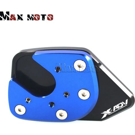 (Bleu) Compatible avec HONDA XADV 750 X ADV X-ADV750 XADV750 2015-2018 - Béquille latérale d'extension - Plaque de support - Maxpower (1/4)