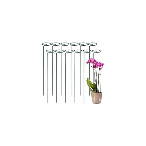Kit 12 Tuteur Plante Supports pour Plantes Grimpantes et Fleurs Tuteur Vert Aidez Vos Fleurs à Pousser Tuteurs Tomates Jardin Pieux à Orchidées, Amaryllis, Pivoines, Poivrons et Plus