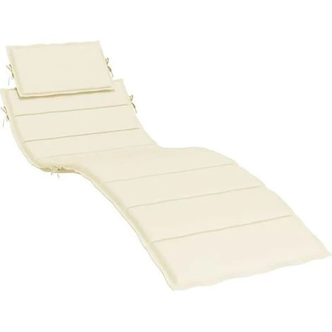 Coussin beige pour fauteuil inclinable, dimensions 186 x 58 x 4 cm, en tissu Oxford.
