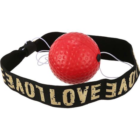Balle de frappe Sanda pour boxe, entraînement de la vitesse et des réflexes, renforcement de la force de réaction, kit d'entraînement main-œil, balle de réaction anti-stress rouge (1/5)