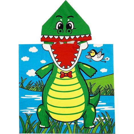 Bathrobe Infantil Con Capucha - Toalla Absorbente Para Niños - 120 X 60 Cm - Ideal Para Baño Playa Piscina (1/5)