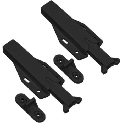 Lot de 2 loquets de tiroir pour portes coulissantes à pousser pour ouvrir Amortisseur de verrouillage à poussée non magnétique Loquet tactile à ressort (1/4)