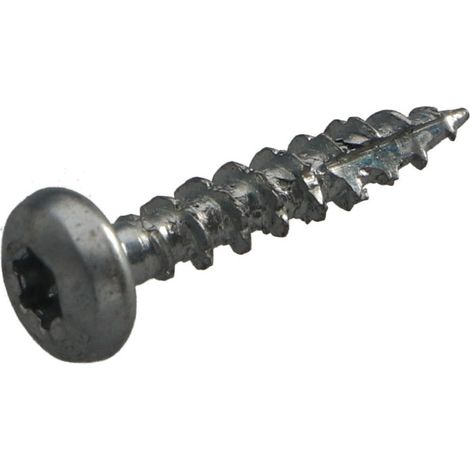 Vis bois TEKOR Tête ronde TR TORX T15 3.5X16 Filetage total Pointe antifendage type 17 Acier zingué (1/4)