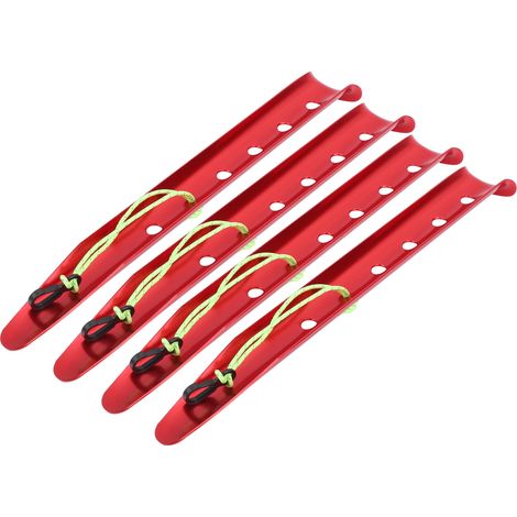Lot de 4 piquets de tente en alliage d'aluminium, résistants au vent, en forme de U, pour la neige et la boue, matériel de camping (1/5)