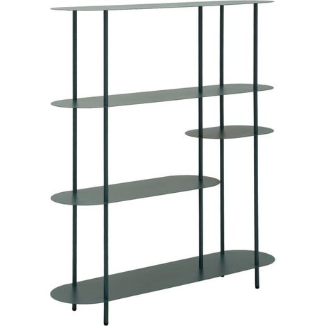 Libreria Saturno in metallo ottanio 118x31x139 cm (1/5)