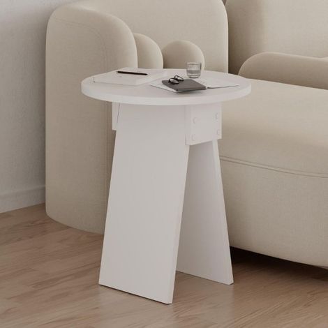 Tavolino da salotto moderno colore bianco 50H cm - Elips