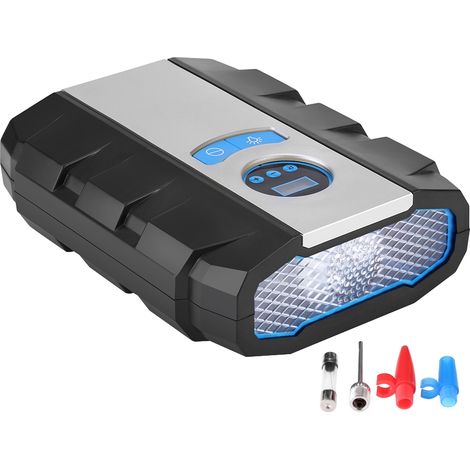 Gonfleur de pneus portable numérique 12 V, compresseur d'air 150 PSI pour voiture, vélo, bateau pneumatique (1/5)