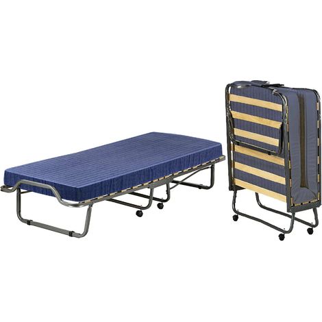 Dmora - Cama plegableDmagn, Cuna ortopédica plegable individual, 100% Made in Italy, con colchón Cm 80x190 incluido (1/5)