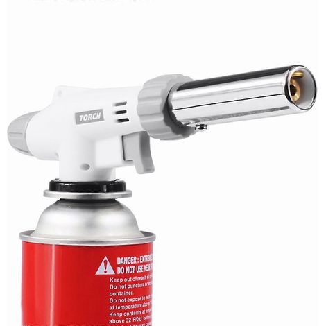 Torche à gaz butane haute température 516 pour la cuisine, la pâtisserie, les pique-niques et les barbecues. Cassette réversible avec anneau en céramique. (1/5)