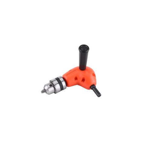 Adaptador de extensión en ángulo recto de 90° para taladro eléctrico, vástago redondo de 9,5 mm con mango. (1/5)