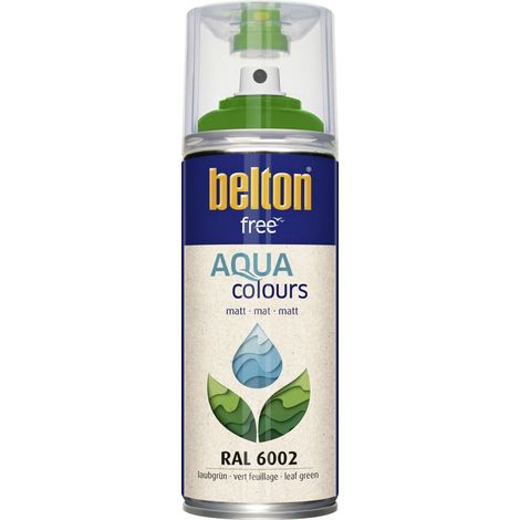 belton free Lackspray AQUAcolours 400 ml laubgrün matt Wasserlack (1/2)