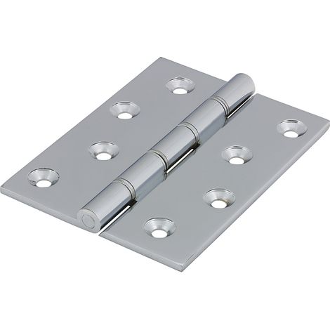 TIMCO Double Stainless Steel Washered Brass Hinges Polished Chrome - 102 x 75