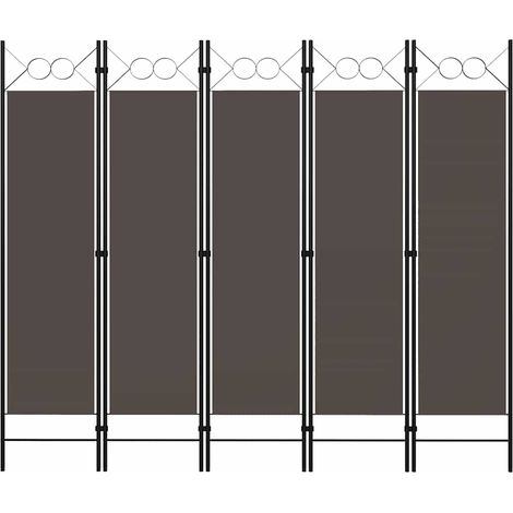 Cloison de séparation 5 panneaux-Paravent-Séparateur de pièce Anthracite 200x180 cm (1/5)