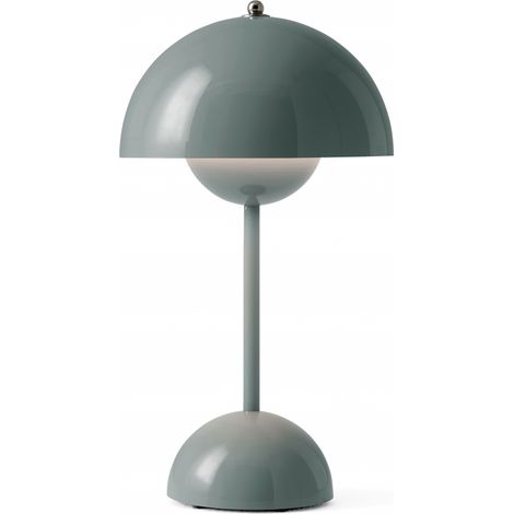 Lampe de table portable pour pot de fleurs, design danois VP9 (rechargeable), bleu pierre (1/3)