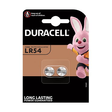 PILA SPECIALISTICA LR54 DURACELL - ALCALINA VOLT 1,5 CF=PZ 2- 10 confezioni
