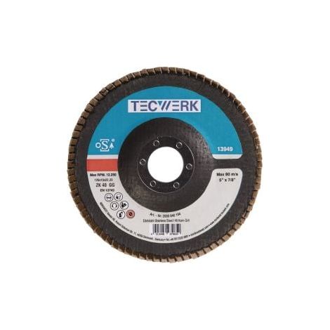 Disque à lamelles pour soudure d'angle D.125mm G.60 conique INOX ZK TECWERK (1/2)