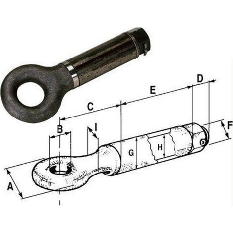 OCCHIONE GIREVOLE GANCIO PER TIMONE CARRELLO MAX KG 6000 OMOLOGATO CAT E (19965)