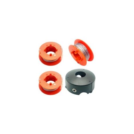 F016800175 Bobine de Rechange pour débroussailleuse Bosch Art 23 26 30 Combitrim Easytrim, Fil de Bobine Automatique Pro-Tap 8 m avec Couvercle F016L71088 (3 bobines + 1 Couvercle) (1/5)