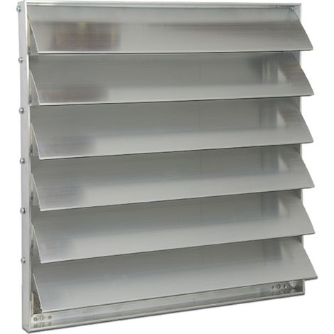 Casafan – Volet automatique en aluminium anodisé 250mm – Joint en PVC pour réduction bruit – Ouverture automatique par flux d'air – Montage mural