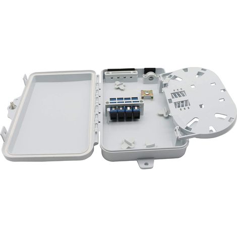 FTTH 4 Core Fiber Optic Distribution Box, 4 Port Fiber Optic Distribution Box for SC FC e2000 Adapter (1/5)