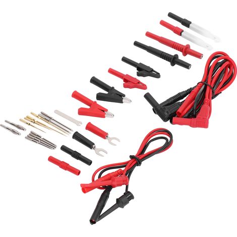 Kit de pointes de test multimètre automobile JT8040, sondes de perçage avec clips piquants, fiches bananes 4mm, câbles de mesure pour diagnostic véhicule. (1/5)